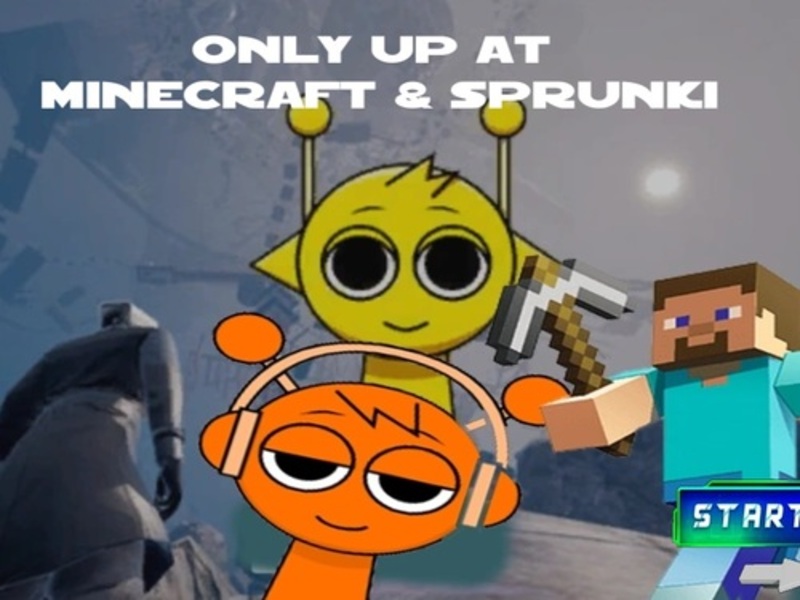 Only Up At Minecraft & Sprunki 🕹️ Main online di SGameS