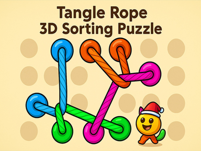 Permainan Hazel Tangle Rope 3D: Puzzle Penyortiran secara online
