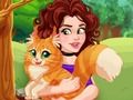 Permainan Olivia menjinakkan seekor kucing  secara online