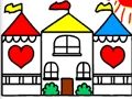 Permainan Kembali ke Sekolah Buku Mewarnai RUMAH KEDOK secara online
