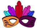 Permainan Pesta Karnaval: Mewarnai Topeng  secara online