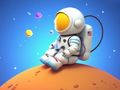 Permainan Buku Mewarnai: Spaceman Duduk  secara online