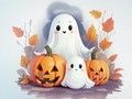 Permainan Buku Mewarnai: Hantu Halloween  secara online