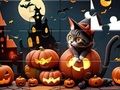 Permainan Teka-teki Jigsaw: Kucing Halloween  secara online
