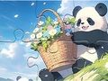 Permainan Puzzle Jigsaw: Panda Bunga Keranjang  secara online