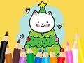 Permainan Buku Mewarnai: Kucing Dan Pohon Natal  secara online