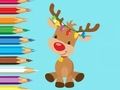 Permainan Buku Mewarnai: Rusa Natal yang Lucu  secara online