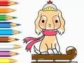 Permainan Buku Mewarnai: Kereta Luncur Anjing  secara online