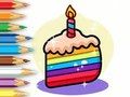 Permainan Buku Mewarnai: Kue Ulang Tahun  secara online