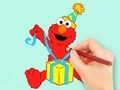 Permainan Buku Mewarnai: Hadiah Elmo  secara online