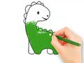 Permainan Buku Mewarnai: Bayi Dinosaurus yang Cantik  secara online