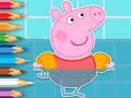 Permainan Buku Mewarnai: Peppa Berenang  secara online