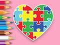 Permainan Buku Mewarnai: Jigsaw Hati  secara online