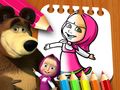 Permainan Buku Mewarnai Masha dan Beruang  secara online