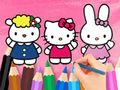 Permainan Buku Mewarnai: Hello Kitty Bersama Teman  secara online