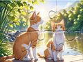 Permainan Puzzle Jigsaw: Kucing Berpasangan  secara online