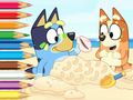 Permainan Buku Mewarnai: Bluey Di Pantai  secara online