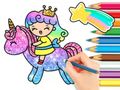 Permainan Buku Mewarnai: Putri Unicorn  secara online