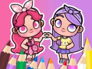 Permainan Buku Mewarnai: BFF Di Dunia Avatar  secara online