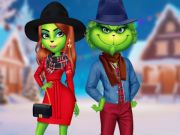 Permainan Dandanan Liburan Pasangan Grinch  secara online