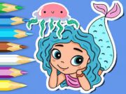Permainan Buku Mewarnai: Putri Duyung Ubur-ubur secara online Permainan Buku Mewarnai: Putri Duyung Ubur-ubur secara online