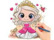 Permainan Buku Mewarnai: Putri Boneka Chibi  secara online