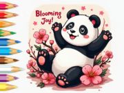 Permainan Buku Mewarnai: Bunga Sakura Panda Kecil  secara online