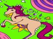 Permainan Halaman mewarnai unicorn ajaib  secara online