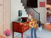 Permainan Anak laki -laki bergabung dengan festival musik  secara online