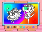 Permainan Buku mewarnai: balerina cappuccin secara online