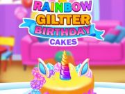 Permainan Kue Ulang Tahun Pelangi Glitter secara online