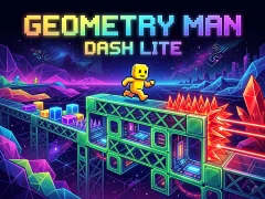 Permainan Geometry Man Dash Lite secara online