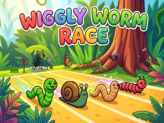 Permainan Wiggly Worm Race secara online