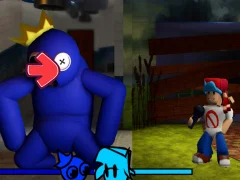 Permainan FNF vs Rainbow Friends secara online