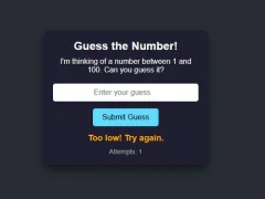 Permainan Number Guessing secara online