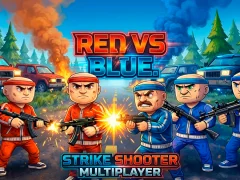 Permainan Red vs Blue. Strike Shooter Multiplayer secara online
