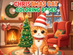 Permainan Christmas Cat Coloring Pages secara online