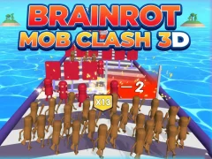 Permainan Brainrot Mob Clash 3D secara online