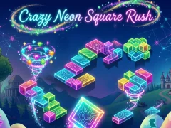 Permainan Crazy Neon Square Rush secara online