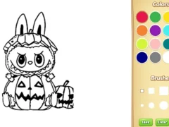 Permainan Halloween Labubu Coloring & Drawing Game secara online