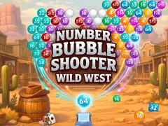 Permainan Number Bubble Shooter Wild West secara online