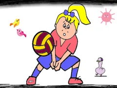 Permainan Volleyball Fun Coloring secara online