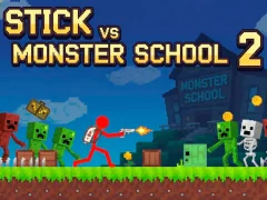 Permainan Stick vs Monster School 2 secara online