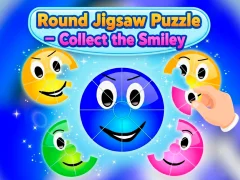 Permainan Round jigsaw Puzzle - Collect the Smiley secara online