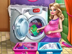 Permainan Mommy washing clothes secara online