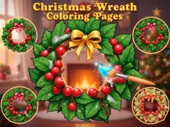 Permainan Christmas Wreath Coloring Pages secara online