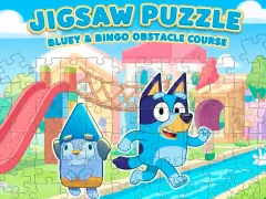 Permainan Jigsaw Puzzle: Bluey & Bingo Obstacle Course secara online
