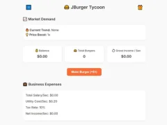 Permainan Jburger Tycoon secara online