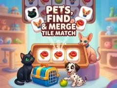 Permainan Pets, Find and Merge Tile Match secara online
