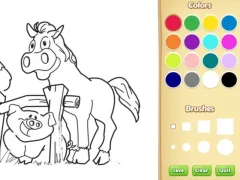 Permainan Farm Animals Coloring Book for Kids secara online